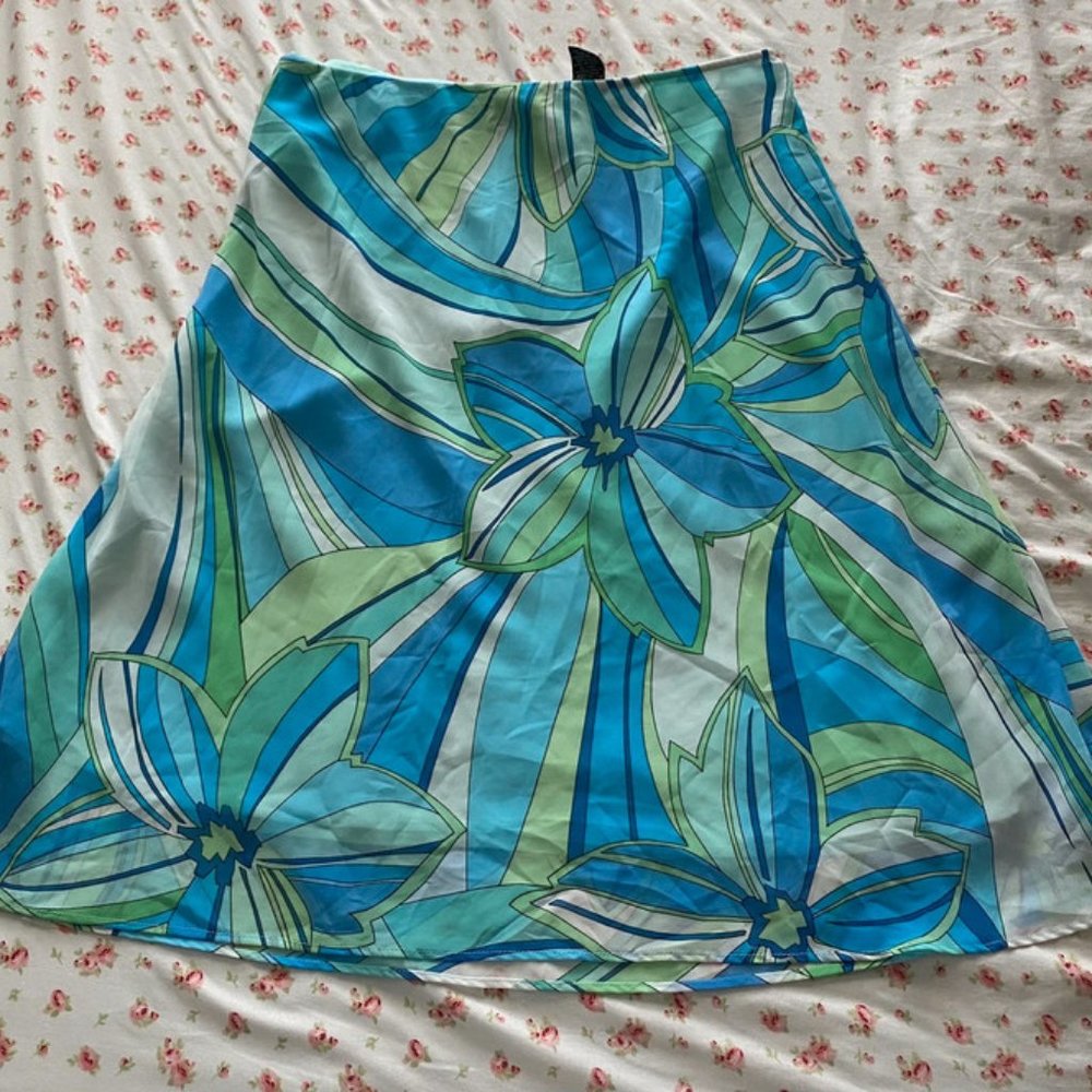 Vintage Flowy Midi Skirt